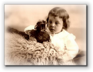 A little girl looking at a bird in a nest.