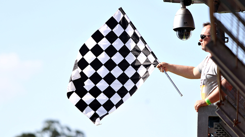 Decorative image of checkered flag.