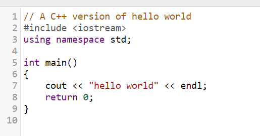 The Hello World Program.