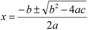 The quadratic formula.