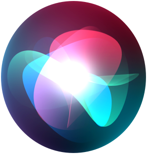 Decorative image of the Siri logo.