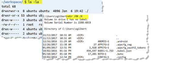 Using switches from the command line.